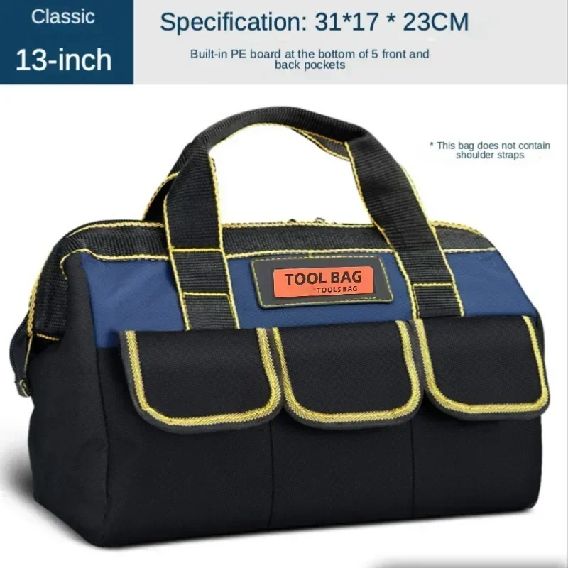 Bolsa de ferramentas multifuncional 1680d, bolsa para eletricista de pano oxford, bolsa de armazenamento anti-queda à prova d'água com vários bolsos, ferramentas para eletricista