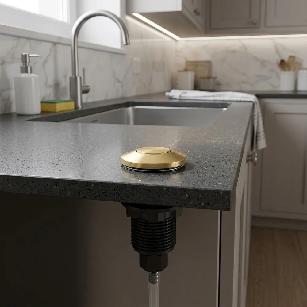 As Shown Food Waste Button Wear-resistant Finish Compact Dimensions Plastic Construction User-friendly Operation