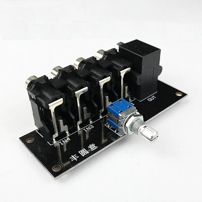 Audio Signal Switch Input Selection Board RCA 4 Ways Audio source Signal Relay Selector Switching Board for Home Theater