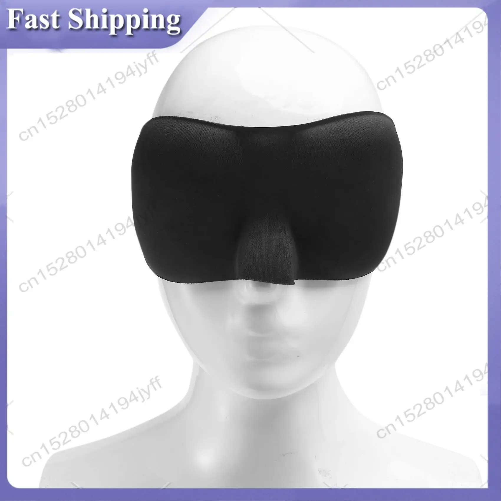 

-ABDH Sleep Eye Mask Sleeping Eye Blindfold Black Travel Sleep Aid Rest