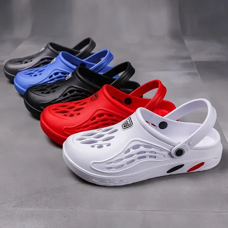 

Unisex Beach Sandals Light Weight Hollow Slippers Summer Quick Dry Flat Classical Men Women Clogs Plus Size 36-49 sandals