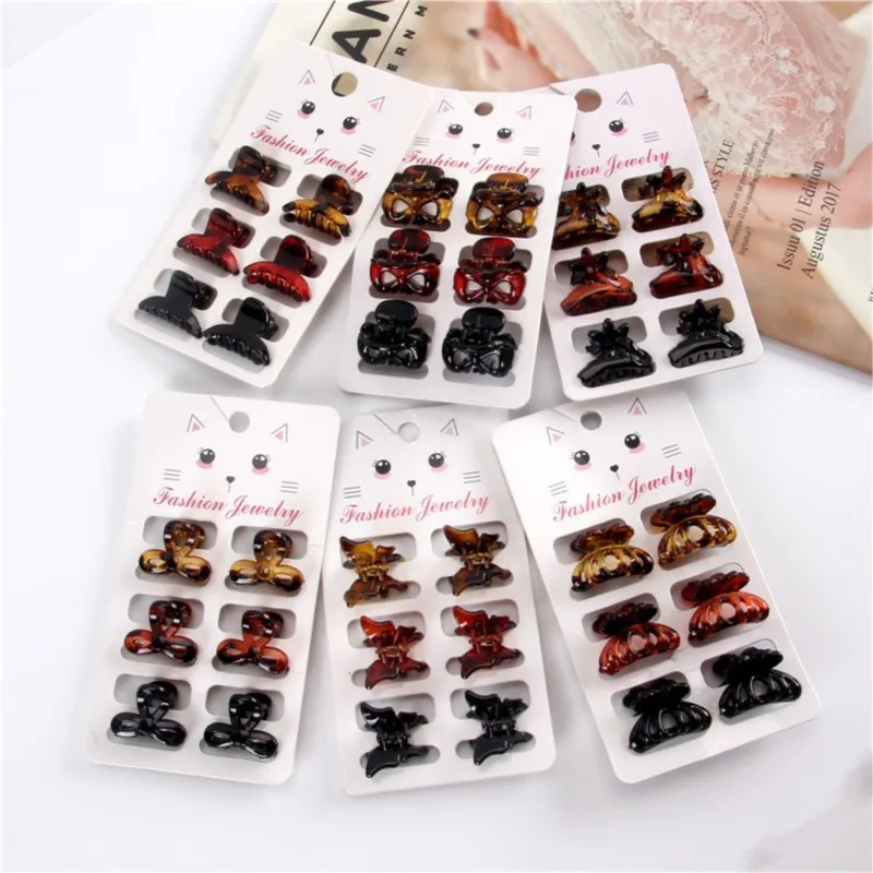 Korean Version Butterfly Hair Clip Amber Cute Mini Clip Children's Braid Hair Clip Girl's Hair Accessory Hair Clip Accessories