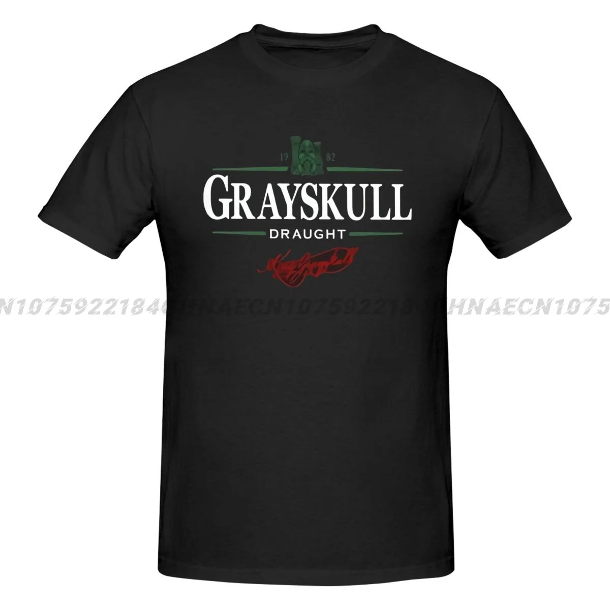 Grayskull Draught Beer Alcohol T-Shirt Men Fashion Crew Neck Short Sleeves Cotton Tops Clothing Women tshirt