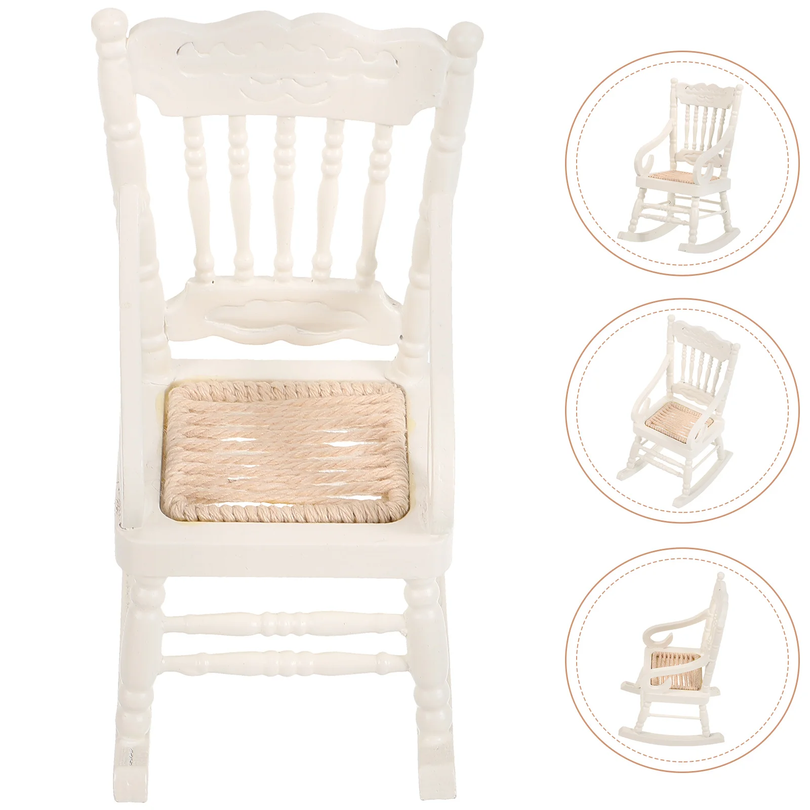 Decor Mini Furniture Miniature Rocker Minature Chair for House Child Cradle