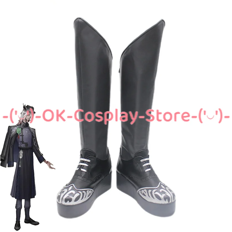 

Black Guard Fan Wujiu Cosplay Shoes Game Identity V Wu Chang Cosplay Props Holloween Party Shoes Carnival Boots Custom Made