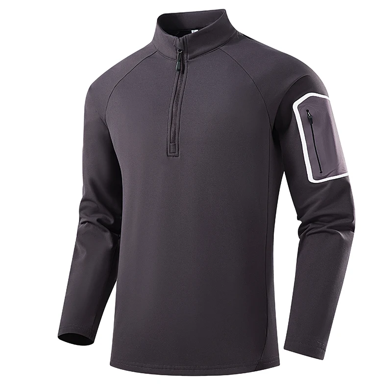 Chaqueta polar para hombre, suave y cálida, cortavientos, con media cremallera, para otoño e invierno, suéter polar unisex para senderismo y actividades al aire libre.