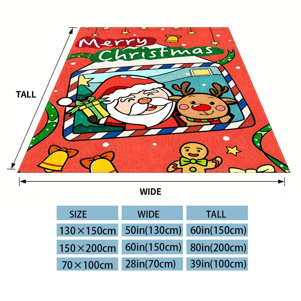 Xmas Envelope Sofa Specific Soft Flannel Blanket, Universal Plush Gift Blanket For All Seasons