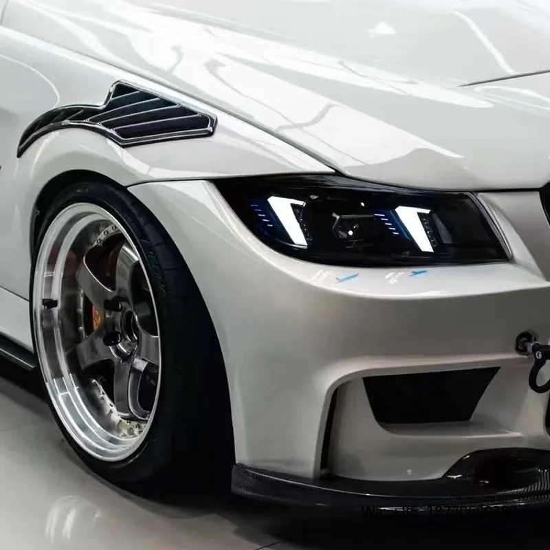 SJC Auto Car Accessories Headlights for BMW 3 Series E90 E91325i Snake Eye Yellow White DRL 05-12 Modified LED Turn Signal Light