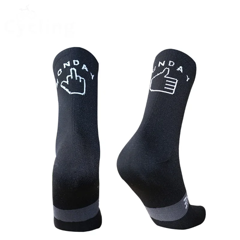 Chaussettes de sport respirantes pour hommes et femmes, chaussettes de cyclisme, chaussettes de vélo, chaussettes de course sur route, chaussettes de vélo, nouveau lundi, dimanche