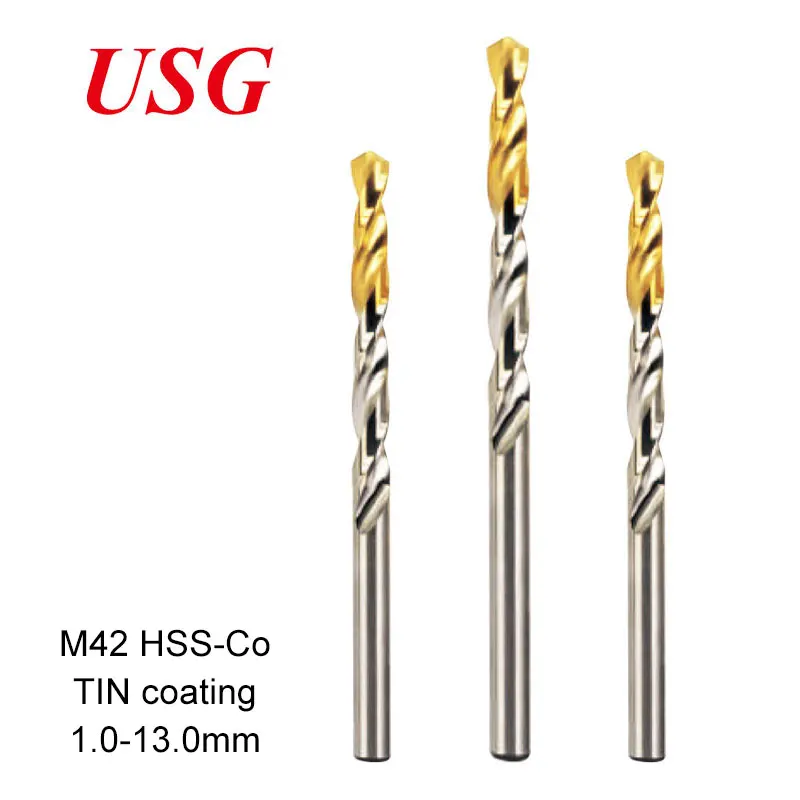 Imagem -03 - Bocados de Broca Retos da Torção da Haste M42 de Usg Ajustam o Jogo do Bocado de Broca do Cobalto de Hss-co para Brocas de Aço Inoxidável do Metal os