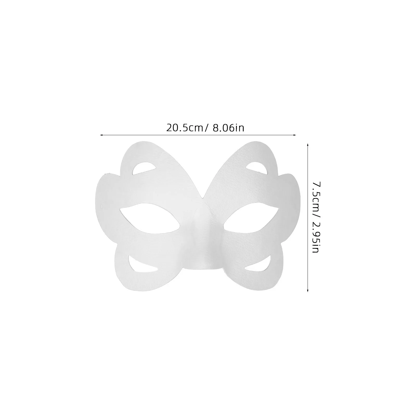 16 pçs diy máscaras de máscaras em branco máscaras de papel incolor para o dia das bruxas aniversário carnaval cosplay festa máscara de máscaras branca