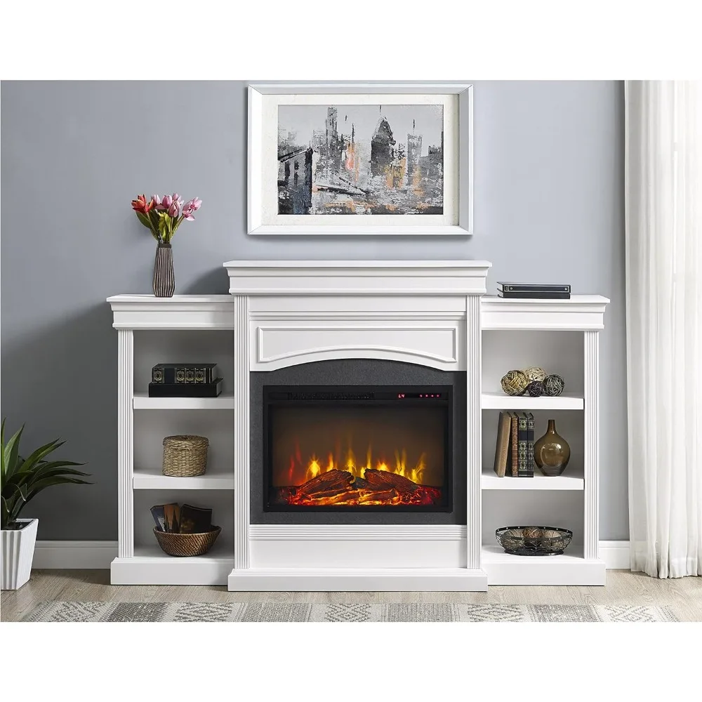 Lamont Mantel Fireplace, White