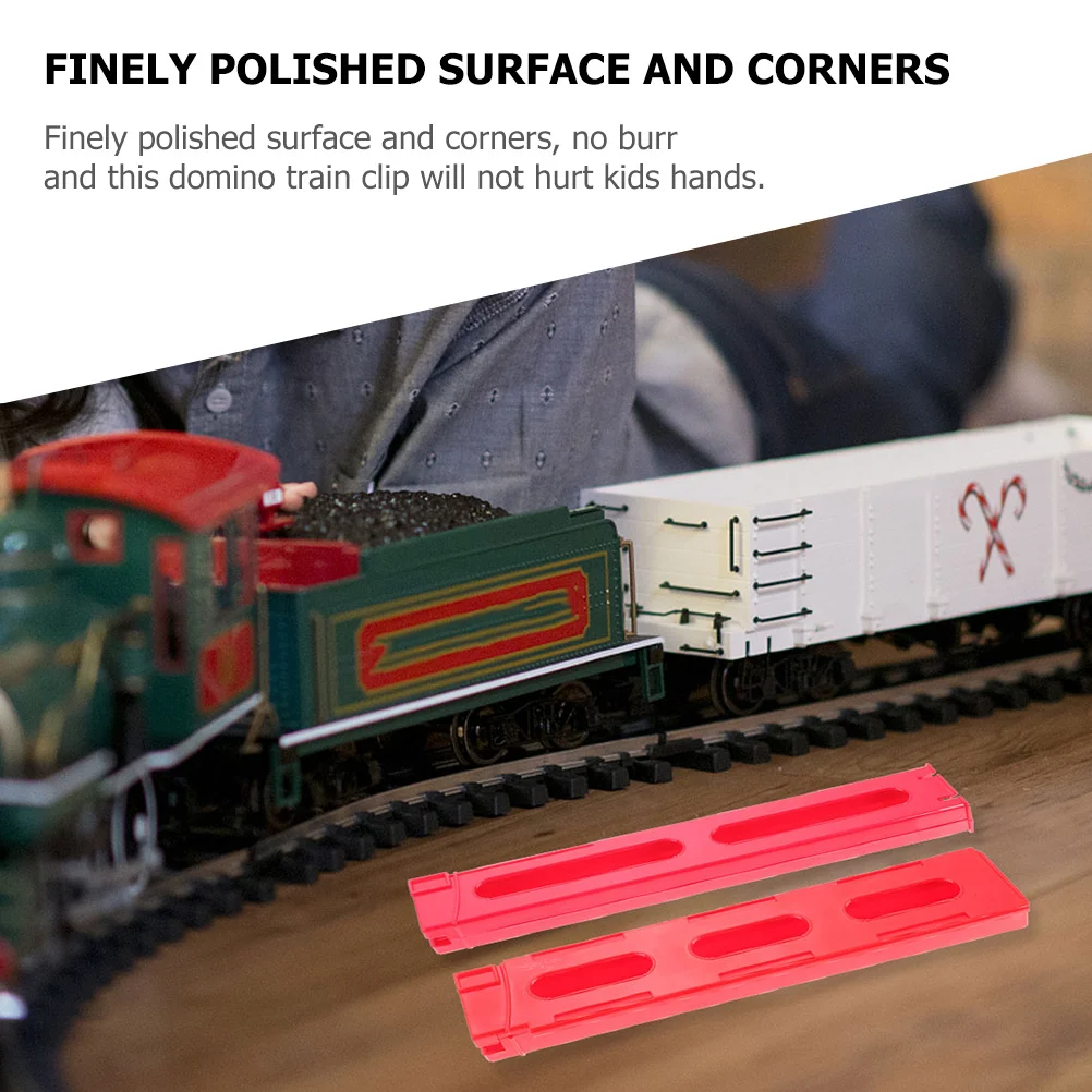 3pcs Train Clips Automatic Domino Laying For Kids Durable Lightweight Game Prop Random Style Domino Train Accessories Building