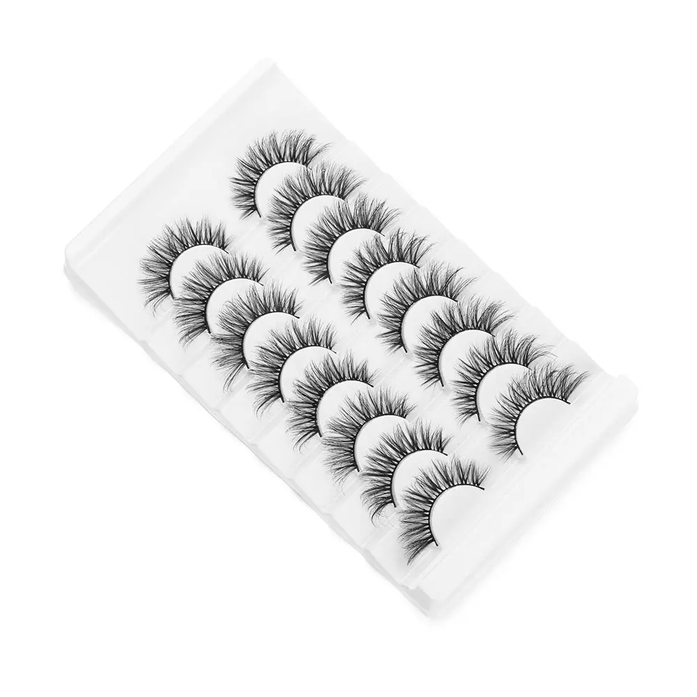 8 paar handgemaakte oogmake-up tools meerlaags effect lange natuurlijke valse wimpers volledig volume dikke wimperverlenging 3D nertsen