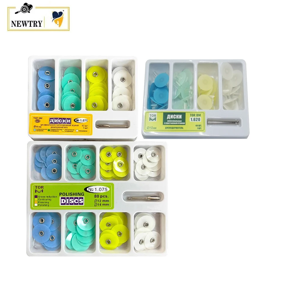 

5 Boxes Dental Polishing Discs Multi-types Grit 12/14mm Dental Restorations Composite Resin Polish Contouring Mandrel Stripes