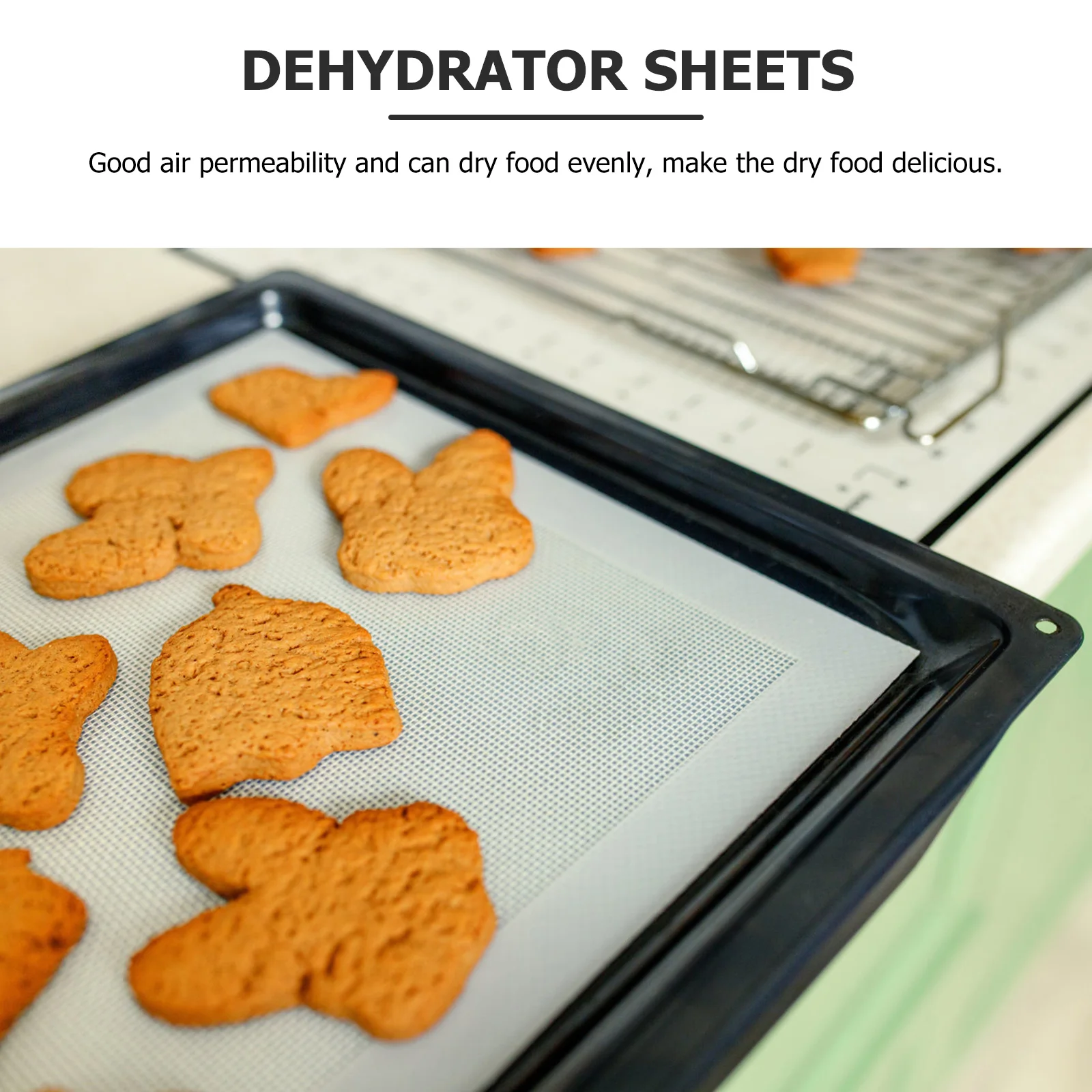 

6 Pcs Fruit Drying Pad Dehydrator Tray Liners Lining Food Silicone Mats White Man