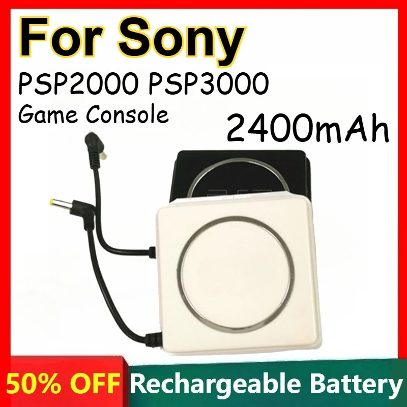 

2400mAh External Li-ion Batteries for Sony PSP2000 PSP3000 Game Console Large Capacity Rechargeable Battery