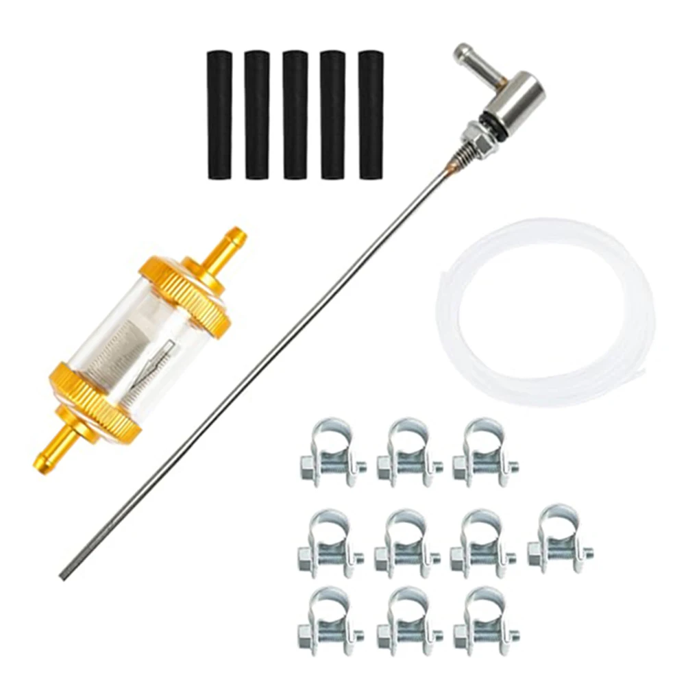 

18PCS Diesel Heater Fuel Tank Standpipe Kit with Petrol Filter Tube Hose Clips and Tools for Fuel Line Cleaning and Installation