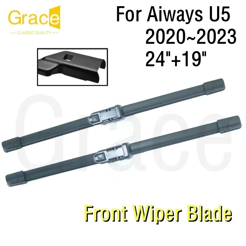 

Wiper Blade For Aiways U5 24"+19" Car Windshield Windscreen Rubber 2020 2021 2022 2023