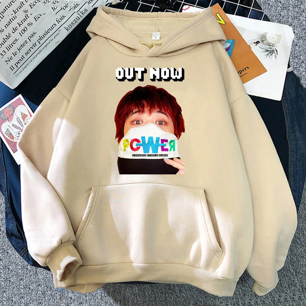 G-DRAGON New Album Power Hoodie 2024 Retro Women/men Harajuku Aesthetic Hoodies Unisex Autumn Winter Pullover Sweatshirt Vintage