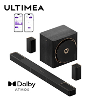 ULTIMEA 840W Immersive 7.1.4 Atmos System Sound Bar, Wireless Sub for Deep Bass, GaN Amp, 4K Passthrough