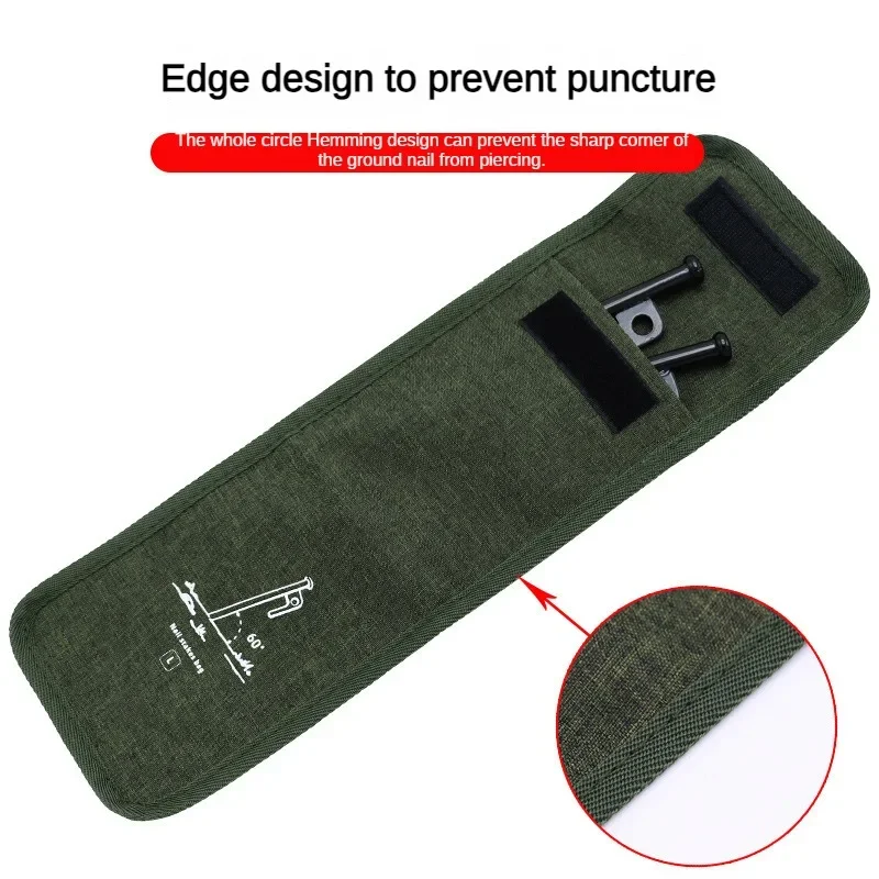 Outdoor Multifunctional Tent Ground Nails Storage Bag Wind Rope Tent Pegs Pouch Outdoor Travelling Camping Equipment