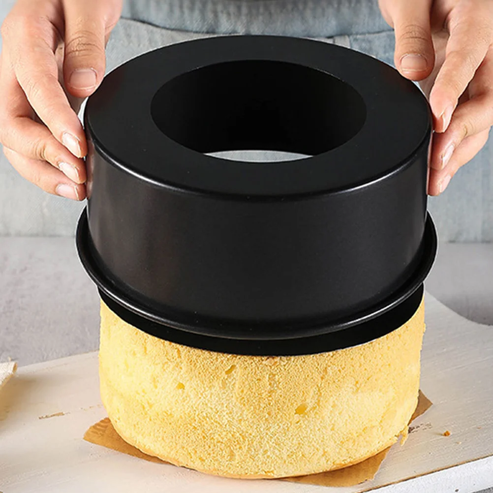 6 Inch Live Bottom Cake Mold Pudding Baking Pans Nonstick Round Metal Stainless Steel Set Cheese Molds