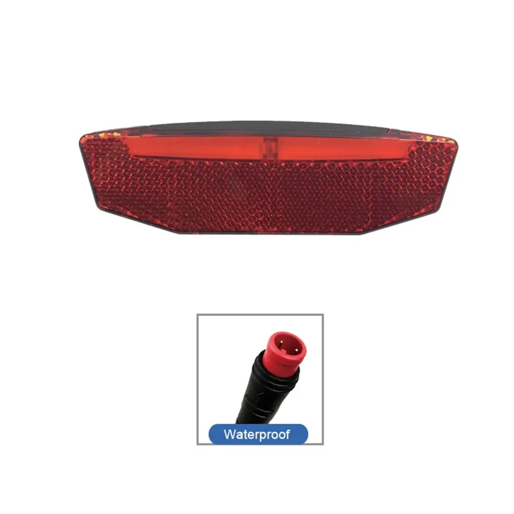 6V-60V Światło tylne LED Skuter E-bike Tylna lampa Zestaw elektrycznego silnika rowerowego 2-pinowe męskie wodoodporne złącze Kabel Ebike Accessorie