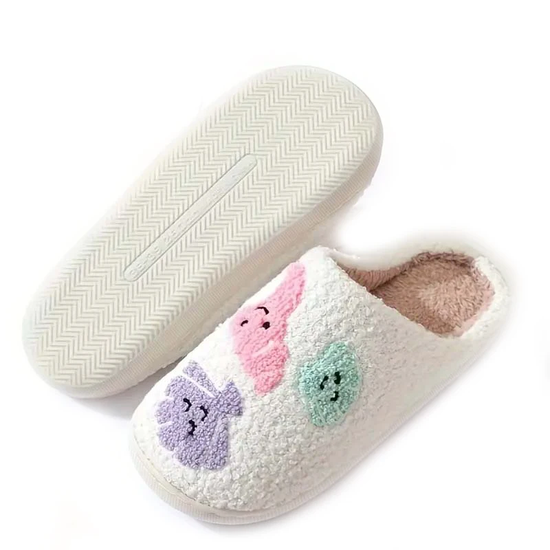 Ultra-Soft Plush Women's Slippers Fluffy Winter Warm Indoor House Cartoon Designer Shoes Ladies Flats Casual Footwear Fashion