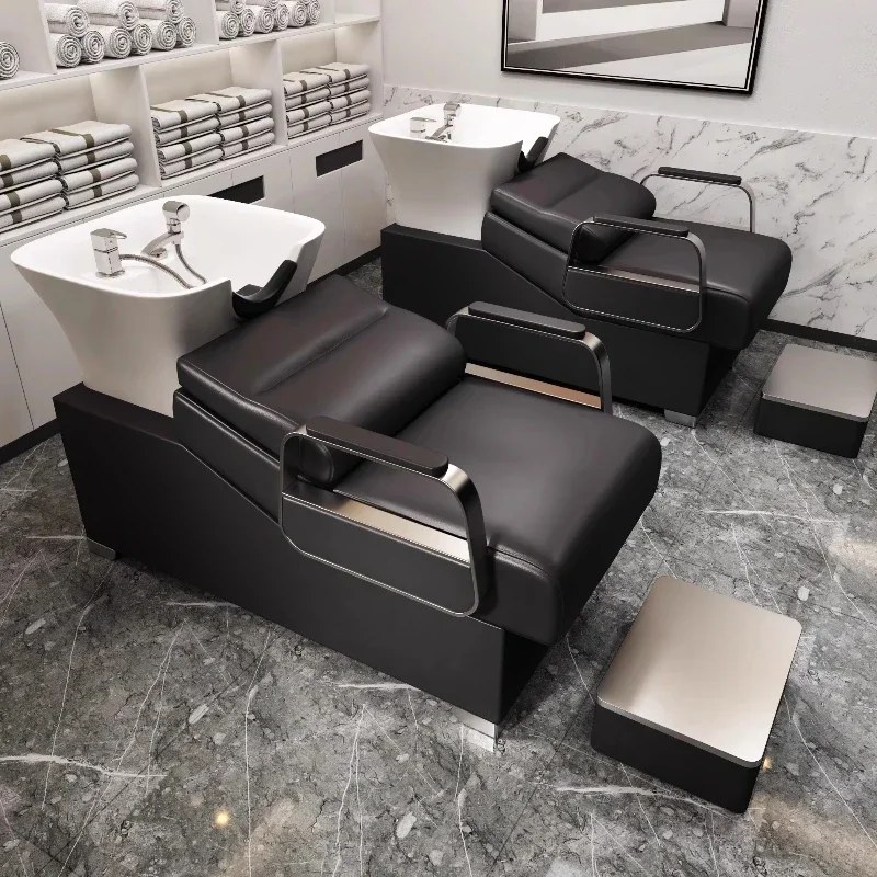 

Стулья для шампуня из искусственной кожи, роскошные стулья для макияжа, парикмахерские стулья для шампуня, удобная мебель для гостиной Cama De Champu Lsxtc