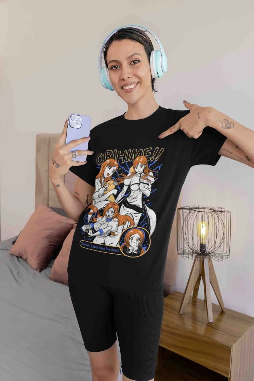 Bleach Anime Shirt Orihime Tshirt Ichigo Bankai T-Shirt Aizen Zaraki Unisex Tee
