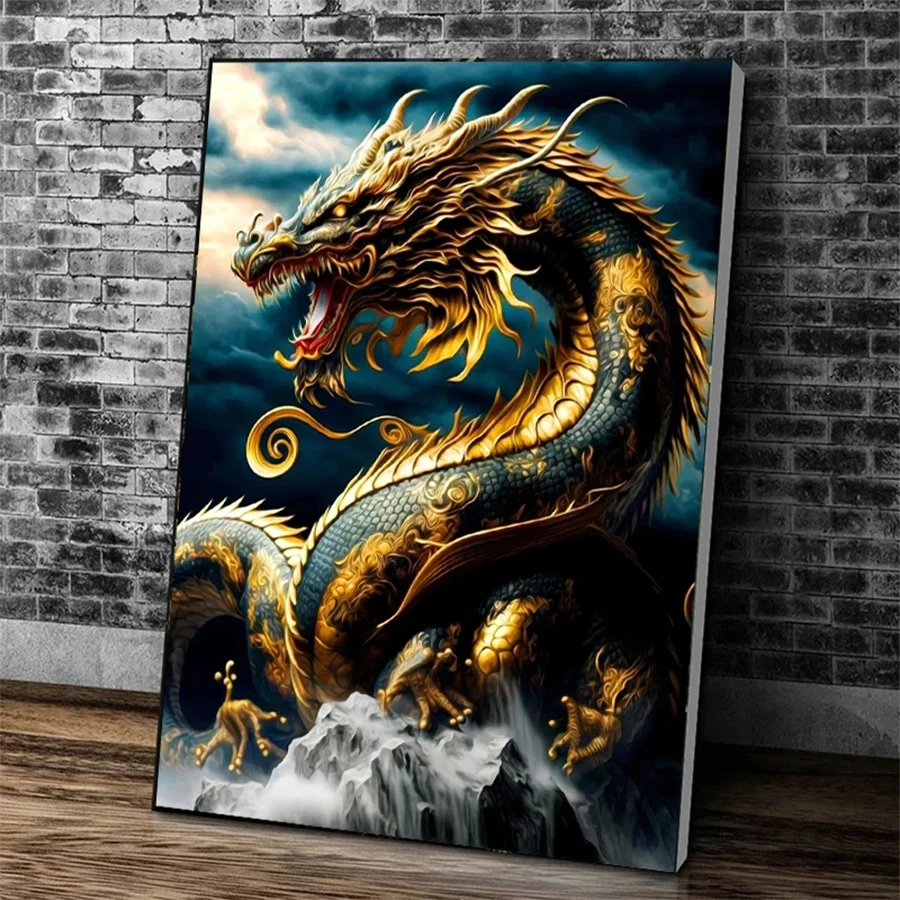 5D DIY Diamond Embroidery Picture Fantastic Abstract Art Magical Animal Dragon Diamond Painting Cross Stitch Mosaic Wall Art