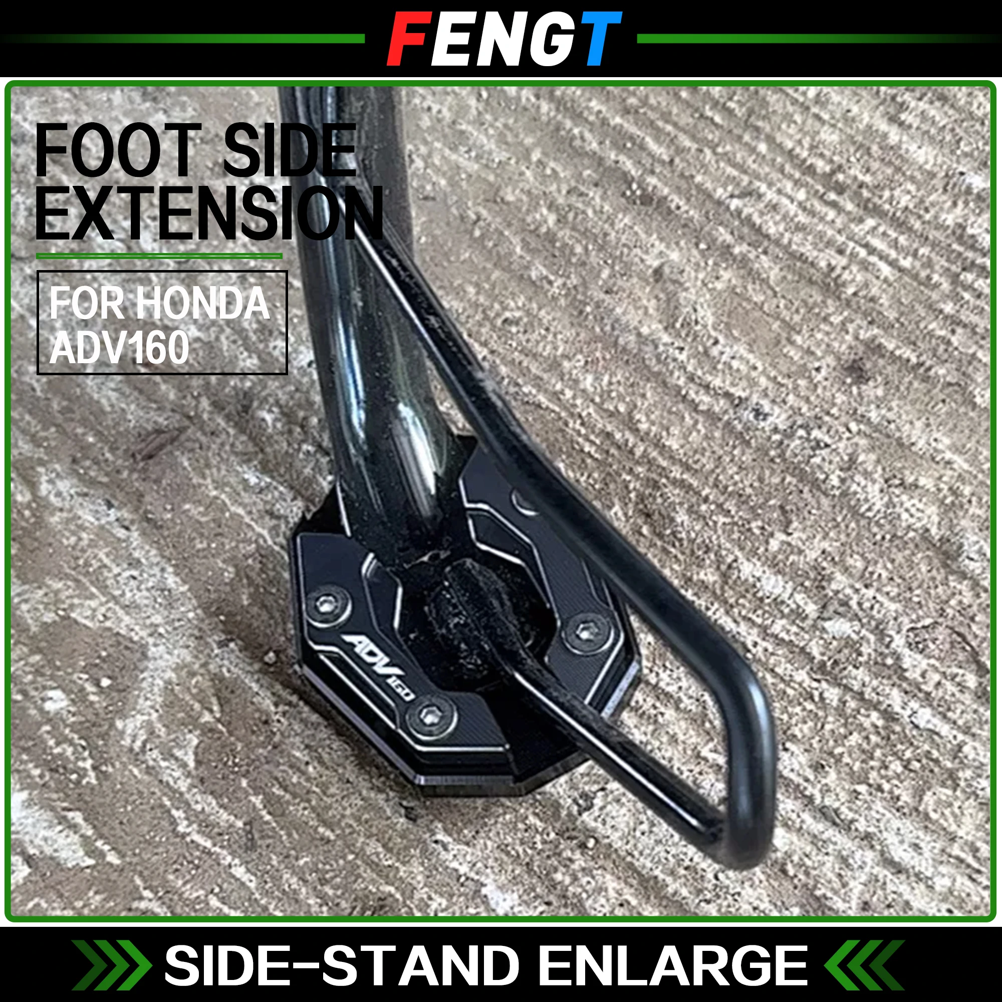 For Honda ADV160 ADV 160 2021-2024 Accessories Foot Side Stand Support Single Kick Stand Foot Extender Enlarger Pad Pedal