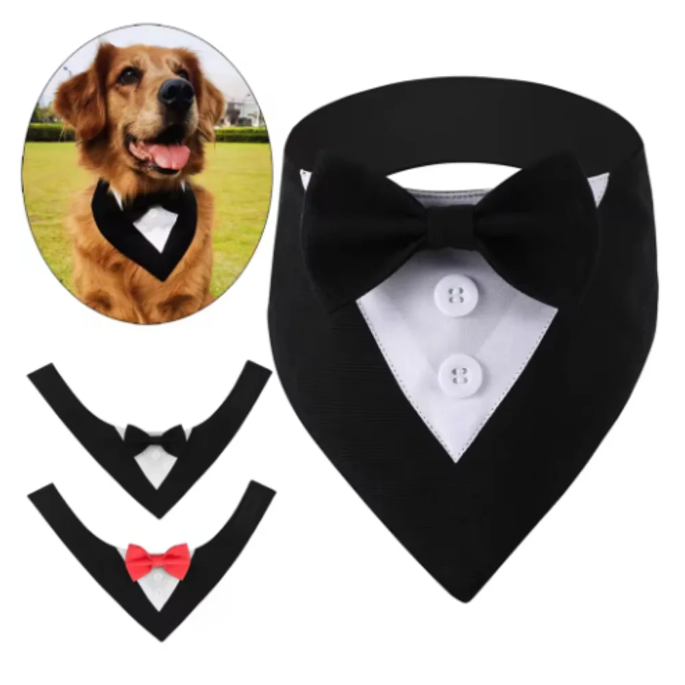 Pañuelo para Perro con Lazo Elegante, Accesorios para Mascotas para Perros Pequeños, Medianos y Grandes, Golden Retriever, Corgi, Corbatín para Perro