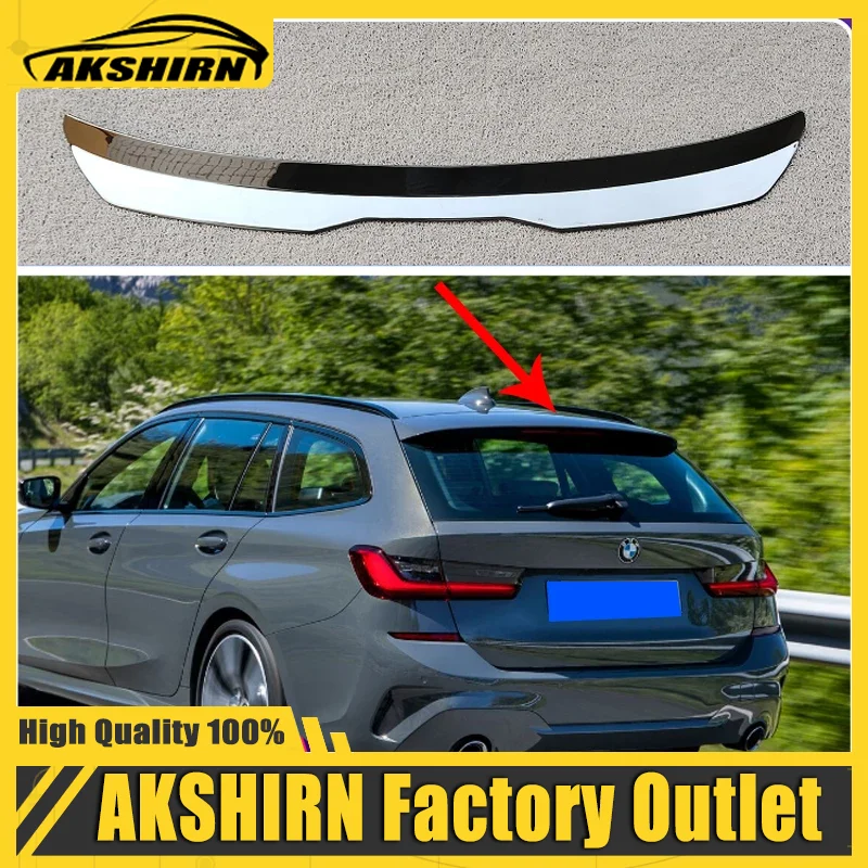 Lip Spoiler Cap For BMW 3 Touring G21 M-Pack 2018-2024 High Quality ABS Plastic Car Tail Trunk Wing Rear Roof Spoiler