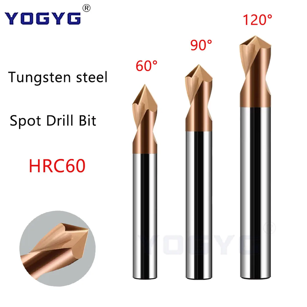 Spot Drill Bit Point Angle 60 90 120 Degrees 1-20mm for Machining Hole Drill Chamfering Tools carbide end mill Steel aluminum