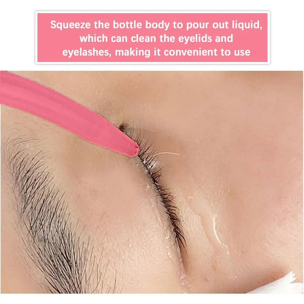 250ml Eyelash Cleaning Washing Bottle Curved Spout Makeup Eyebrow Waterproof Cleaner Tool Extension Remover Bottle Eyelash J0S1