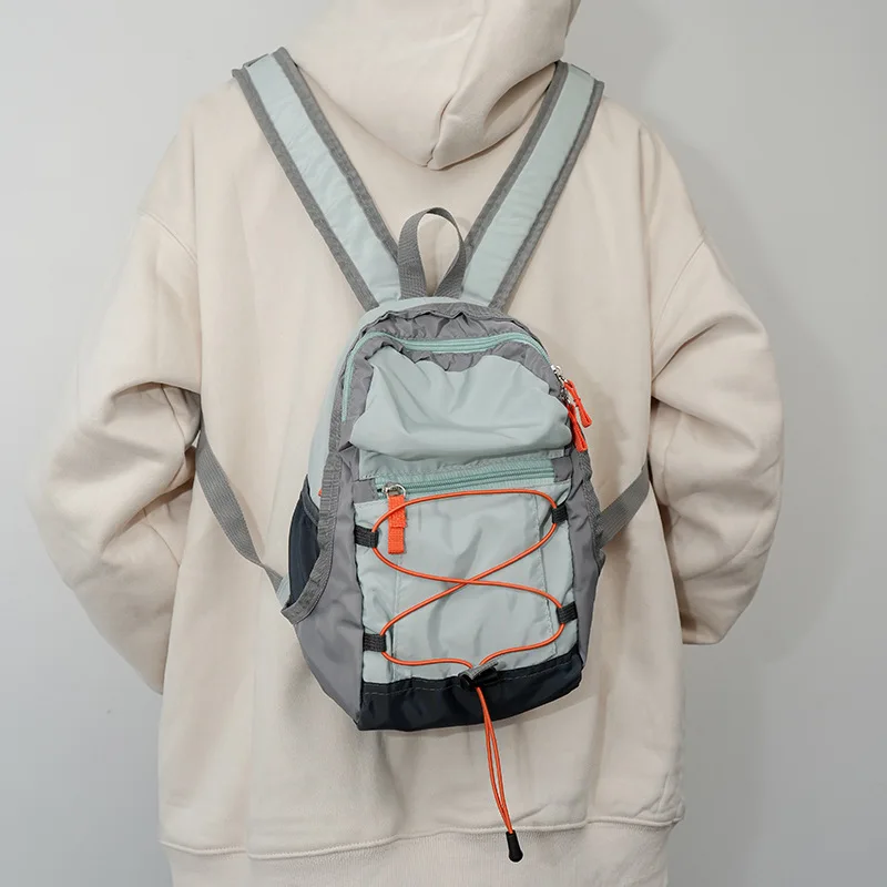 

Unisex Outdoor Backpack, Drawstring mini Casual bag lightweight versatile hiking bag Fashion men and women travel small backpack