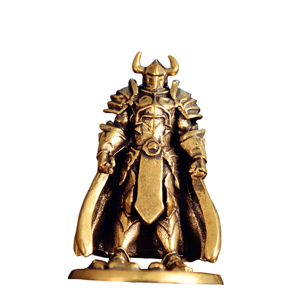 Vintage Brass Knight Mini Figurine Medieval Warrior Desk Decor Retro Armor Collectible Desktop Ornament Office Shelf Decoration - view 5