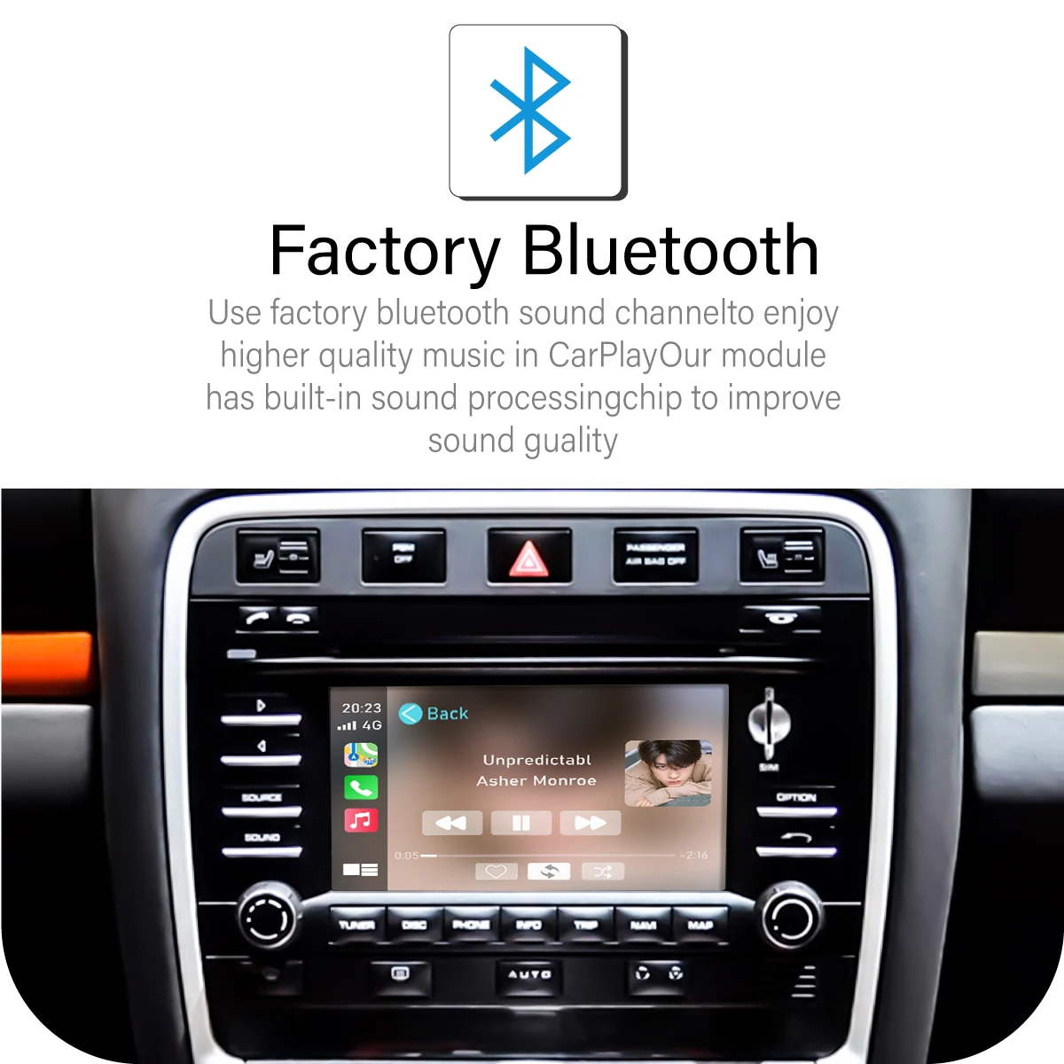 MJDXL Wireless Apple CarPlay Module For Porsche PCM3.0 Android Auto Mirror-link 911 Mancan Panamera Cayenne Car Retrofit Kit