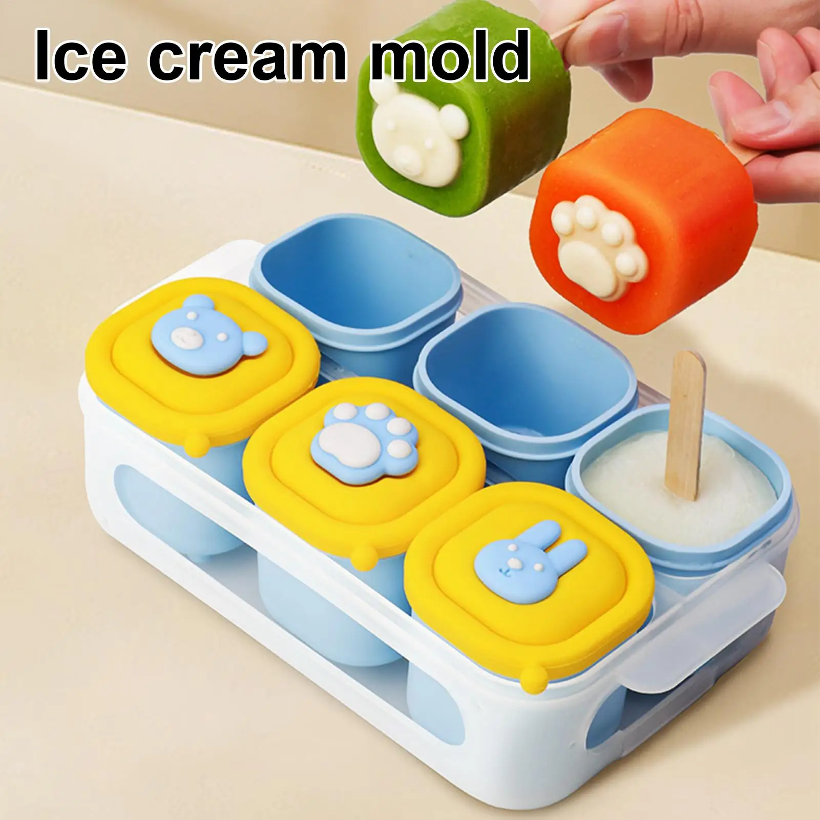 صواني أغذية الأطفال للتجميد 6 تجويف سيليكون حاوية تخزين حليب الأم المضادة للانزلاق المنسوجات حليب الأم المنظم الحاويات