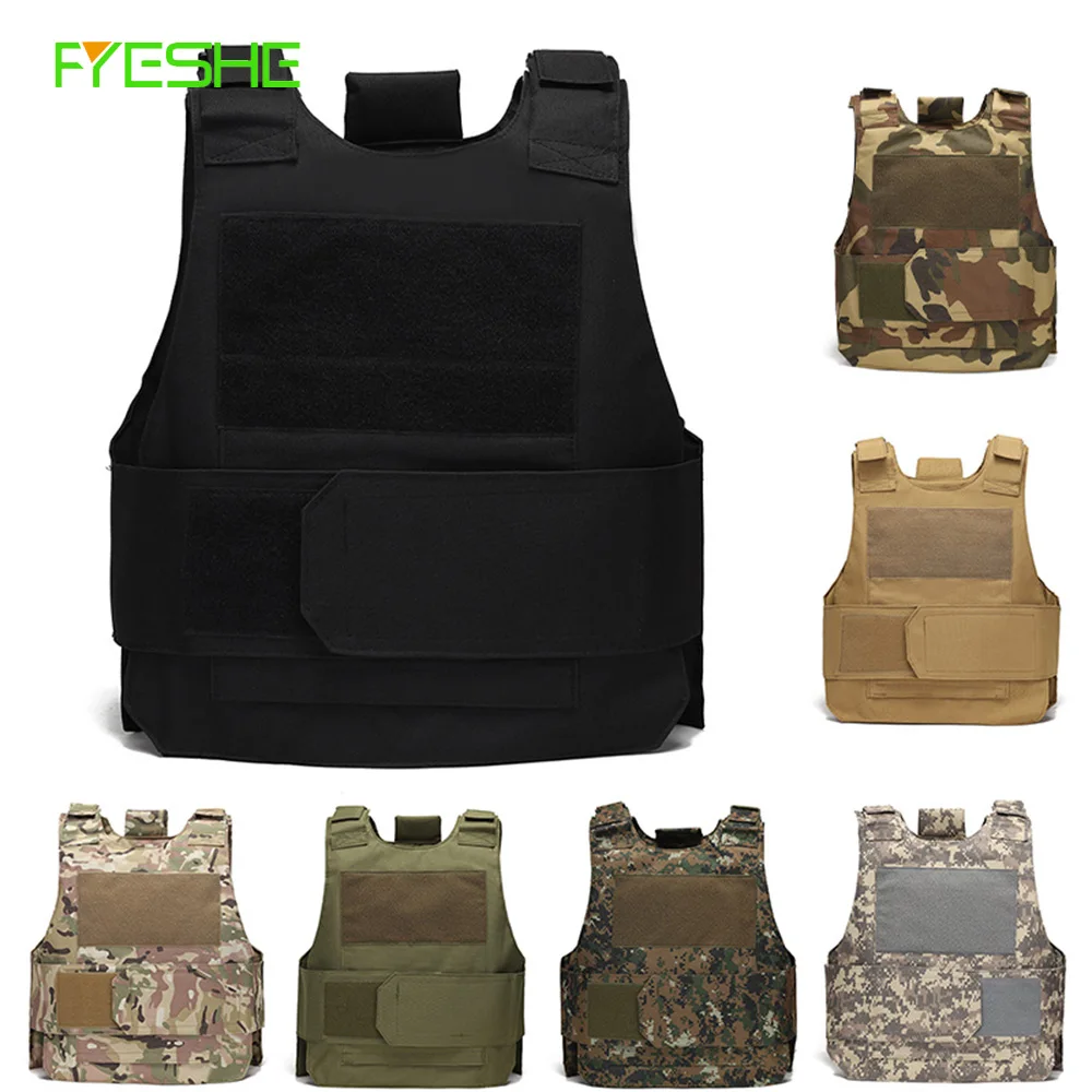 

600D Tactical Vest Men Hunting Vest Military Molle Plate Carrier Airsoft Paintball CS Protective Vest for Outdoor Game