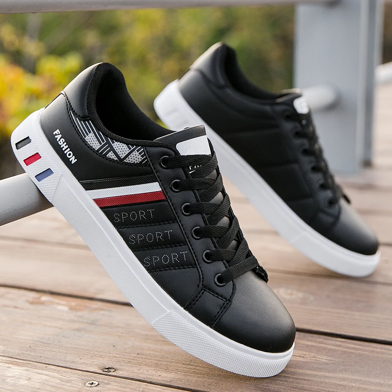 

Mens Casual Sneakers New Fashion Lace-up White Shoes Student Comfort Sports Plus Size Vulcanized Shoes Zapatillas De Hombre