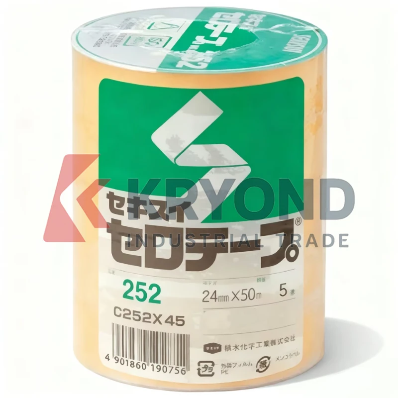 SEKISUI No.252 Transparent Cellophane Tape Strong Adhesion Easy Tear Long Lasting for Office Gift Wrapping and Packaging Use