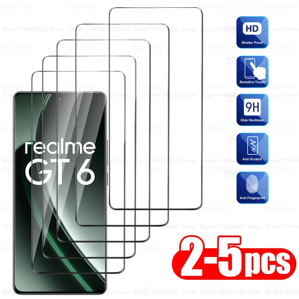 2-5Pcs Curved Tempered Glass For Realme GT 6 Screen Protector Realmy GT 6T Neo6 SE Neo 6SE GT6 T GT6T Neo6SE 5G Protective Film