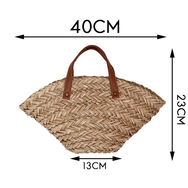 Casual Straw Women Shoulder Bags Woven Handbag Handmade Summer Beach Tote Fashion Exquisite Shopping Bags For Women