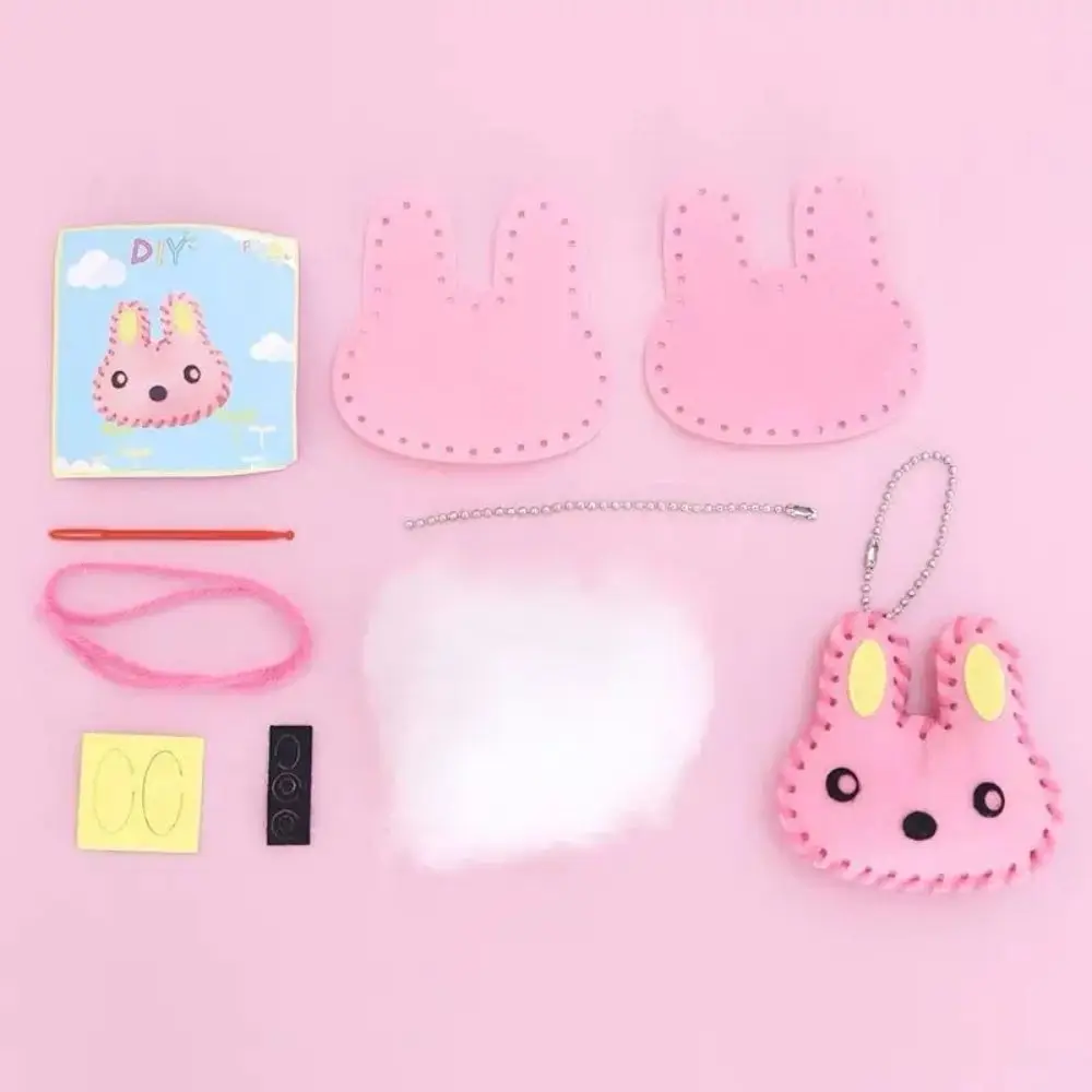 Non Woven Fabric DIY Toy Kit for Children Cartoon Animal Pendant Handmade Educational Sewing Craft