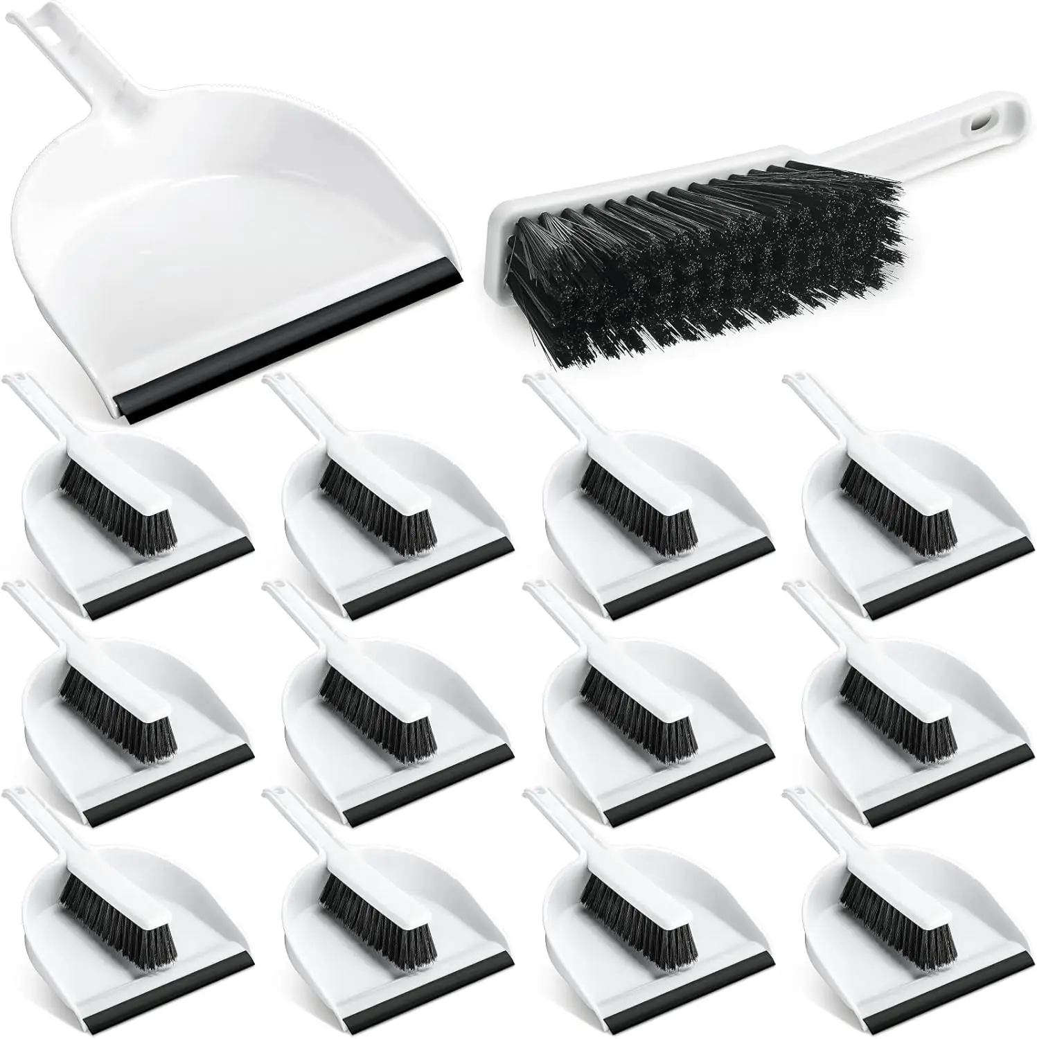 

12 Pcs Mini Dustpan and Brush Set, Portable Cleaning Tools for Home Office Kitchen Table Desktop Floor