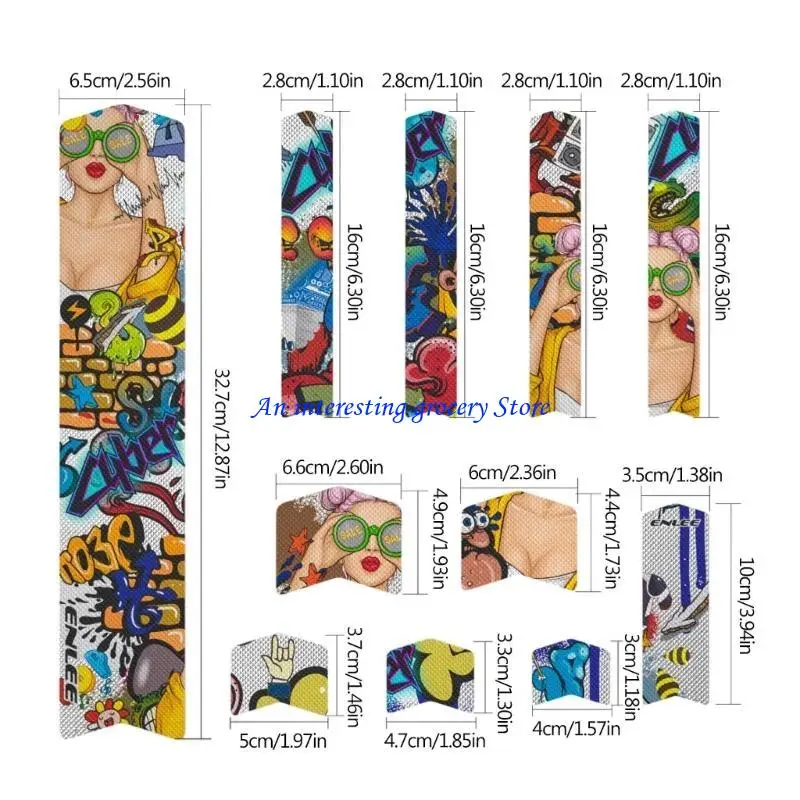 652D دراجات الإطار الحرس الذاتي لاصق إطار دراجة هوائية غطاء سلسلة حامي للخدش