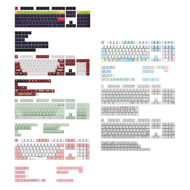 140 Keys CherryProfile Keycap Electronic Game Themes for 61/64/68/87/104 C1FD